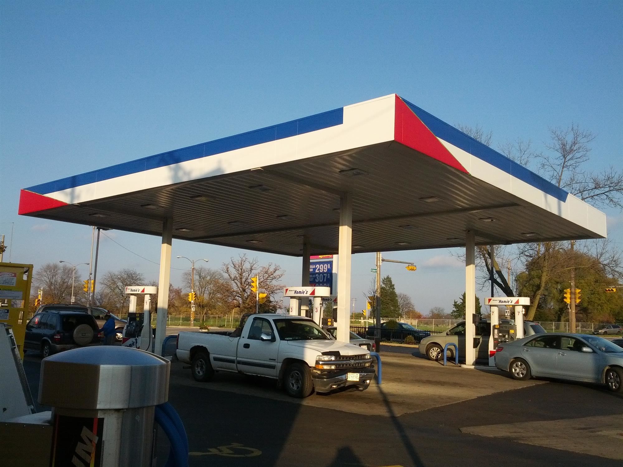 Milwaukee gas station painted by K2 painting contractors