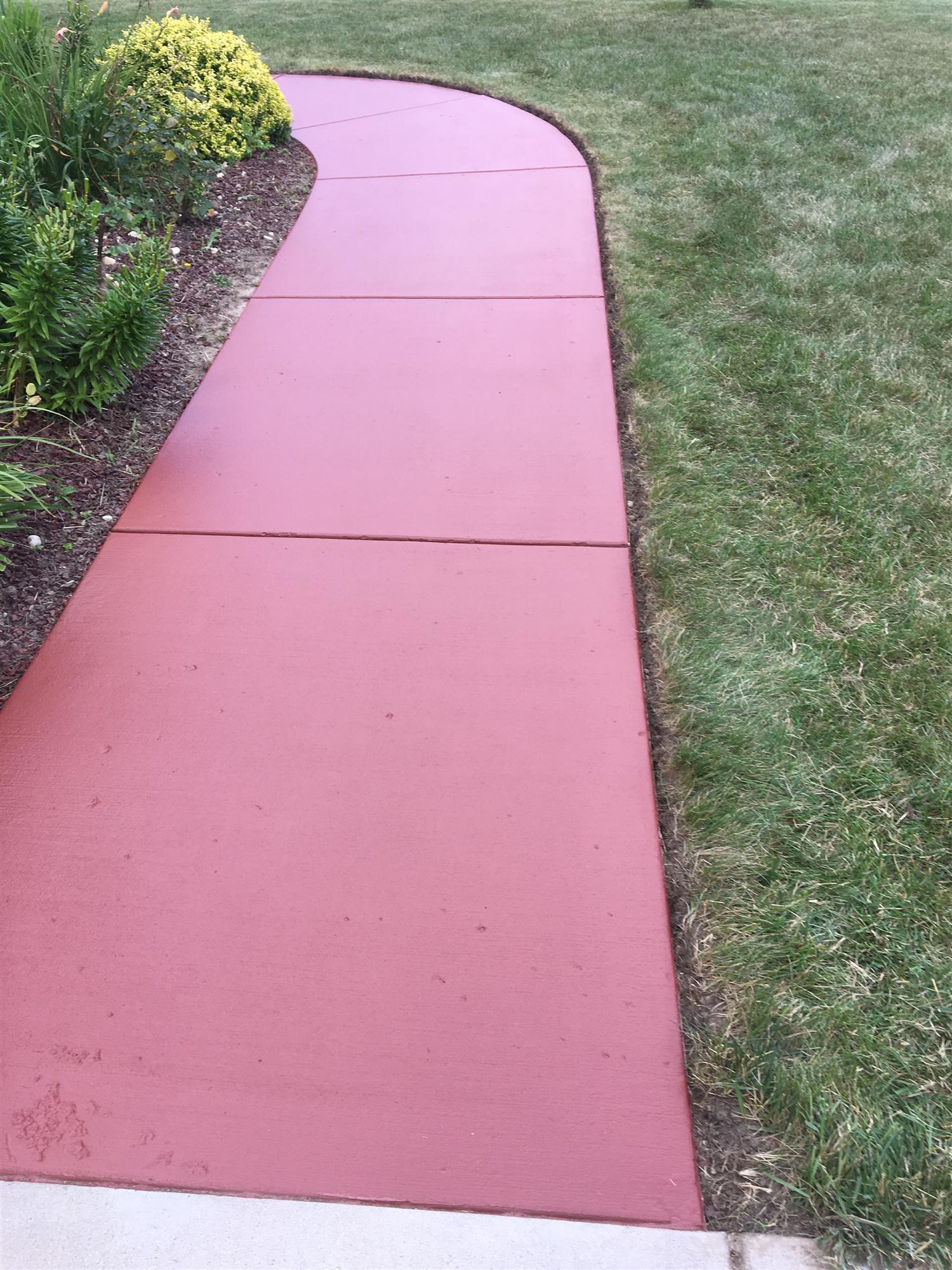 Concrete walkway paint job Brookfield Wisconsin concrete painting company
